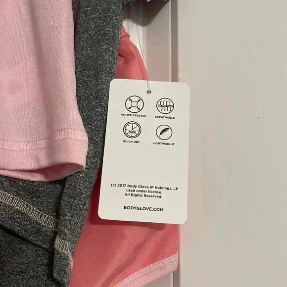 BABY GIRLS' THREE-PIECE PINK/GREY SET - Picture 4 of 9